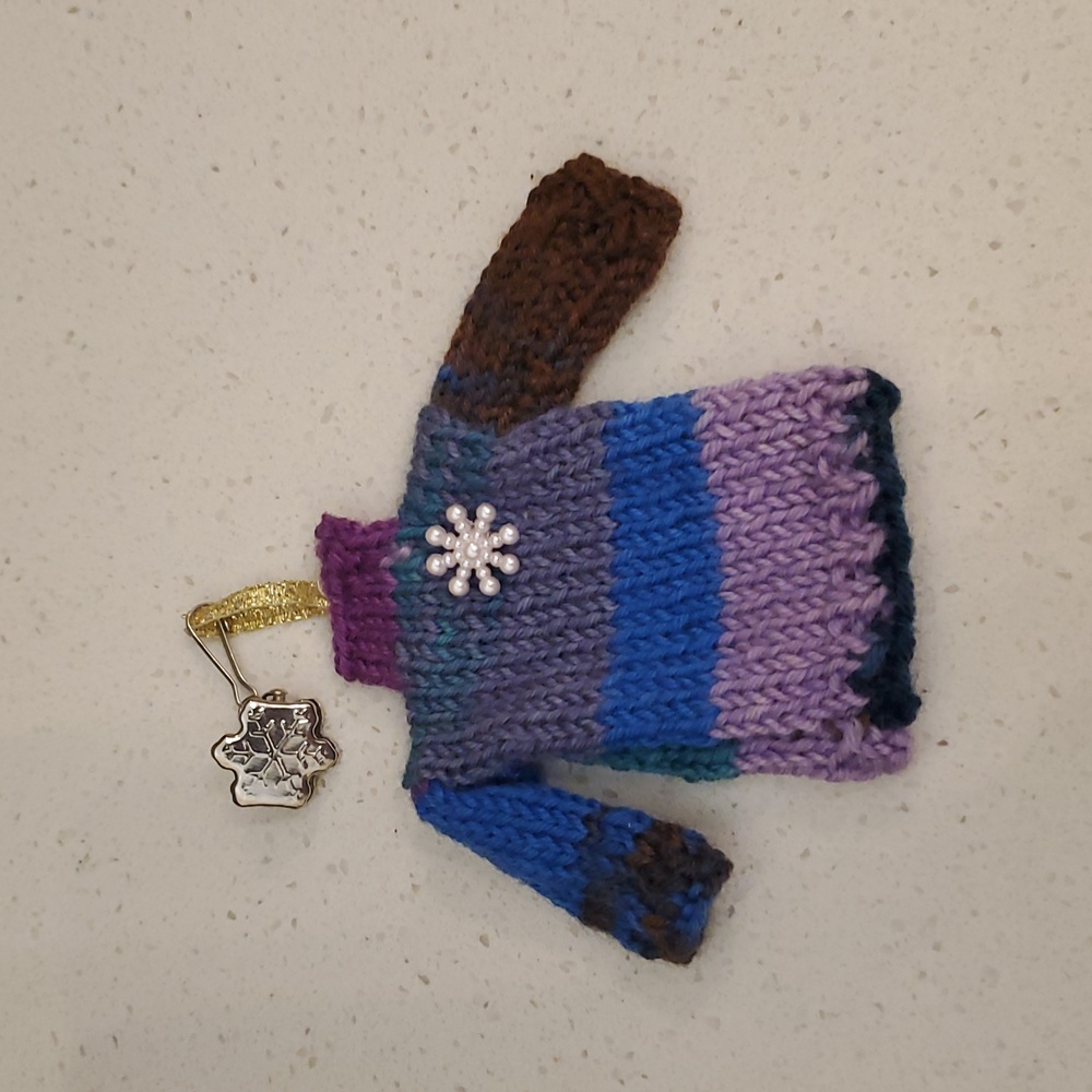 Christmas Sweater Ornament with Snowflake